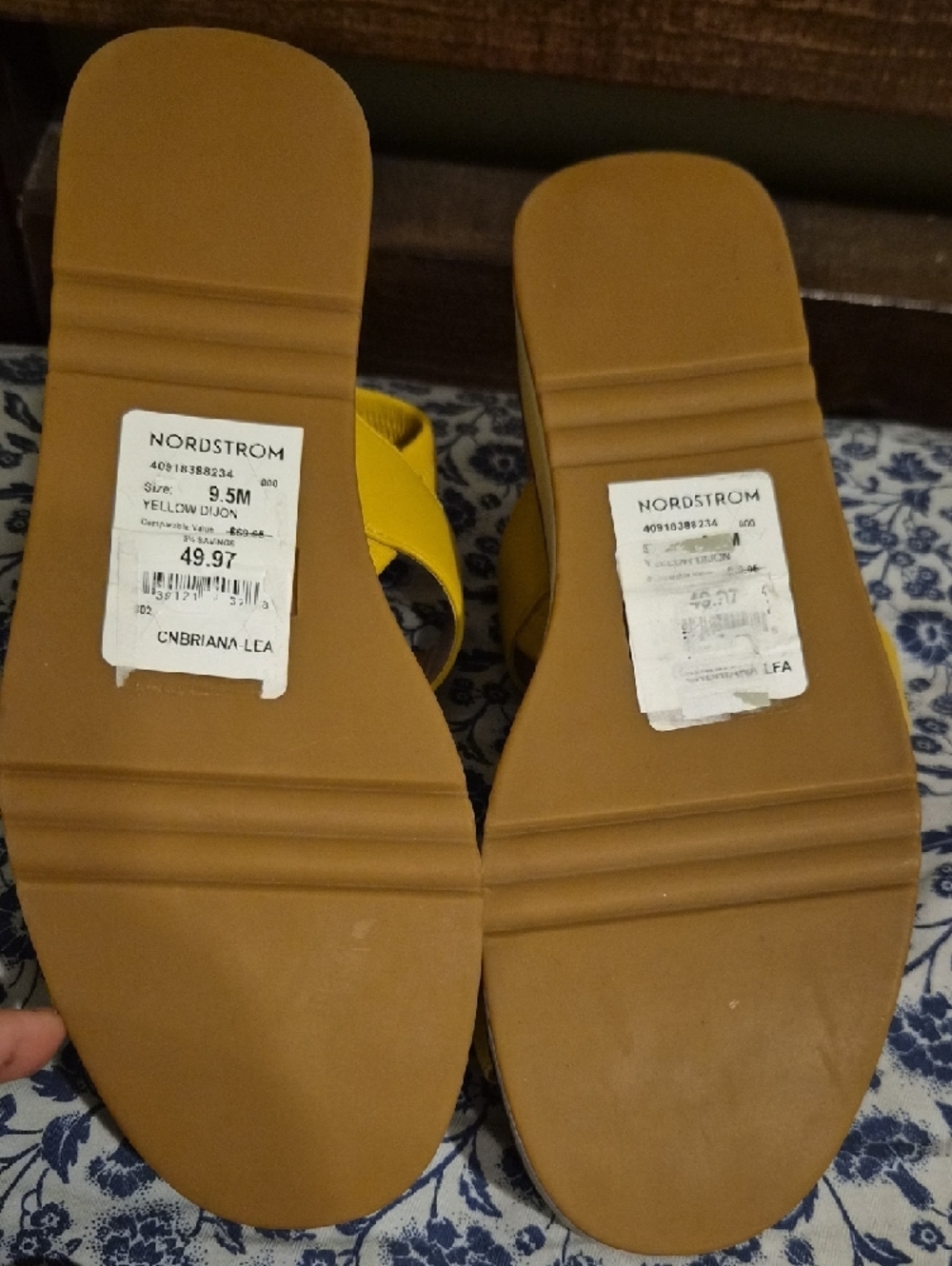 CASLON Briana Mustard Yellow  Platform Sandal with Adjustable Straps NWT - Picture 5 of 5